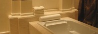 Bathroom Design. Elegant Bathroom made from fine Estremosz Marble - Top view of the Bath tub.jpg